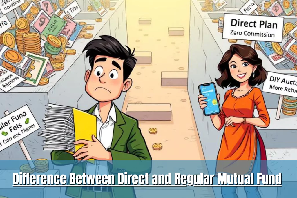 Difference between direct and regular mutual fund" in the paragrph